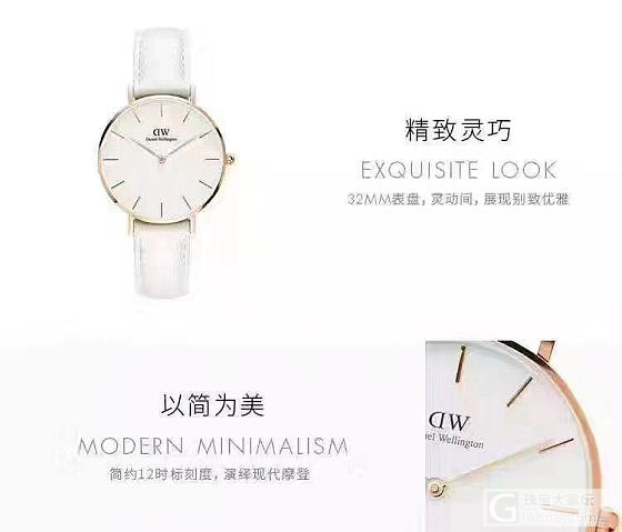 DW新款独家 独家 正品现货发售！ 32mm白色皮带_手表