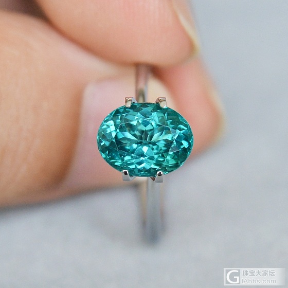 2.60ct 马达加斯加 帕拉伊巴 霓虹 湖蓝绿 椭圆 磷灰石 收藏 A15_磷灰石刻面宝石