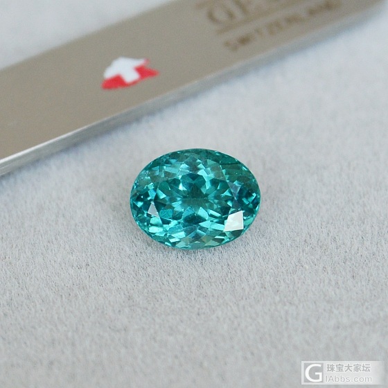 2.60ct 马达加斯加 帕拉伊巴 霓虹 湖蓝绿 椭圆 磷灰石 收藏 A15_磷灰石刻面宝石