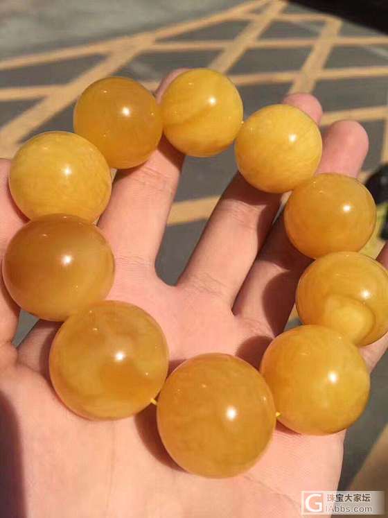 极品土豪串！直径25+ 颜色暴力黄，完美！完美！完美！土豪来_珠串蜜蜡