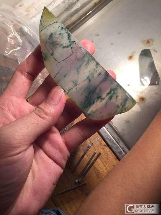 6.6冰种飘花片料，期待成品_翡翠明料