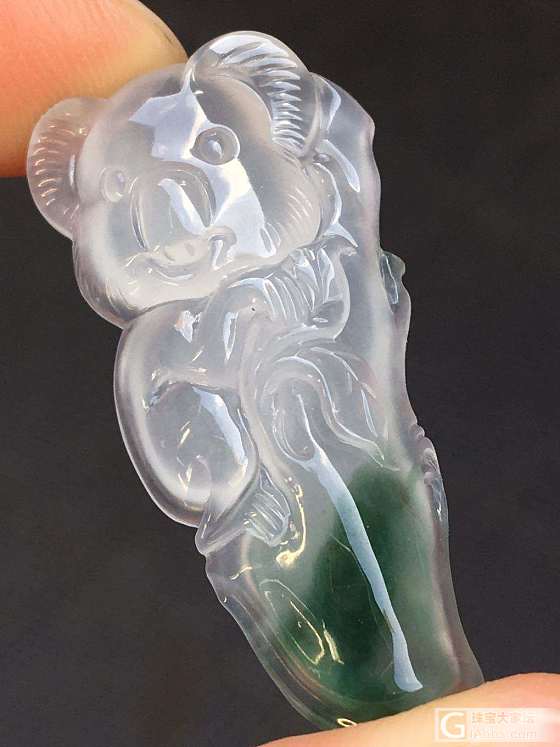 翡翠飘彩考拉_挂件翡翠