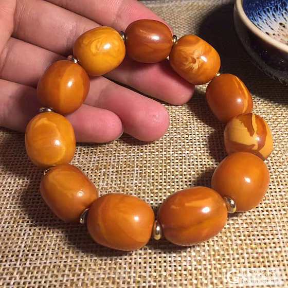 桶珠手串  手机拍不出它的美_珠串蜜蜡