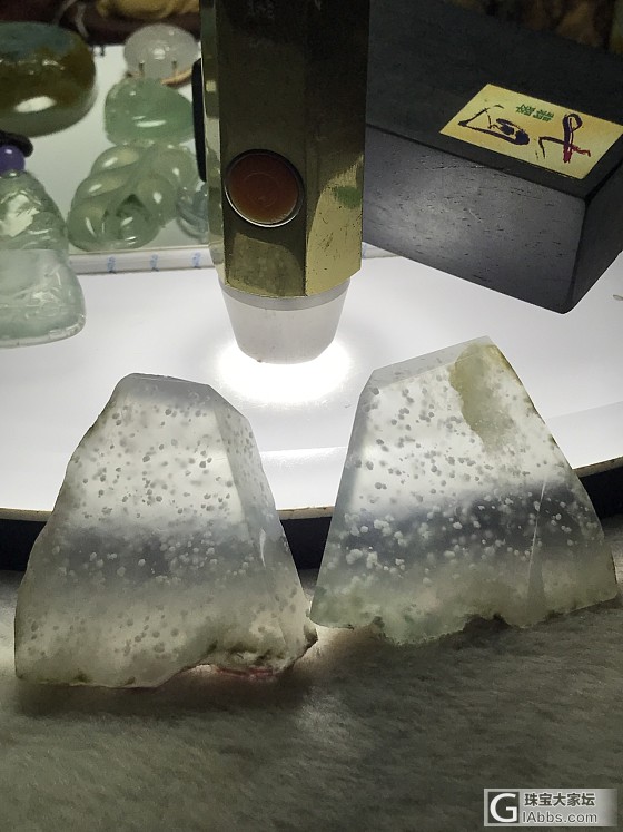 雪花棉对牌_明料翡翠
