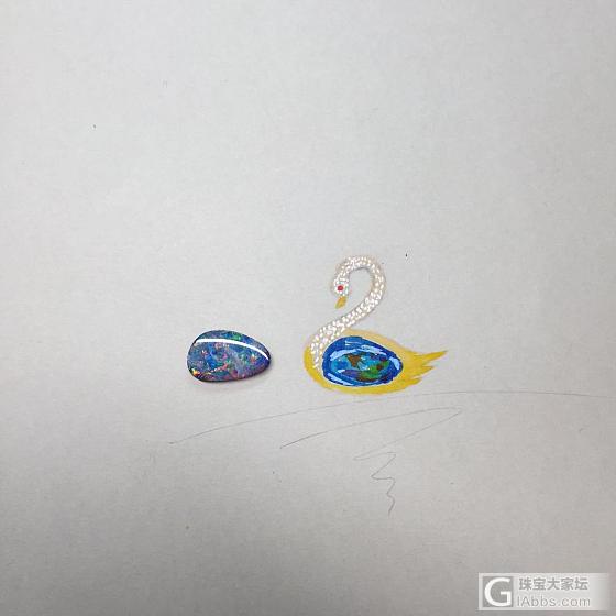 久等了 我的鹅   欧泊设计_水晶设计