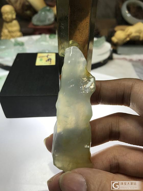 俏冰黄立体观音制作过程_设计翡翠