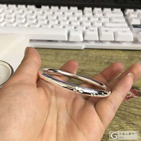 人生第一个银镯，晒晒晒_手镯银