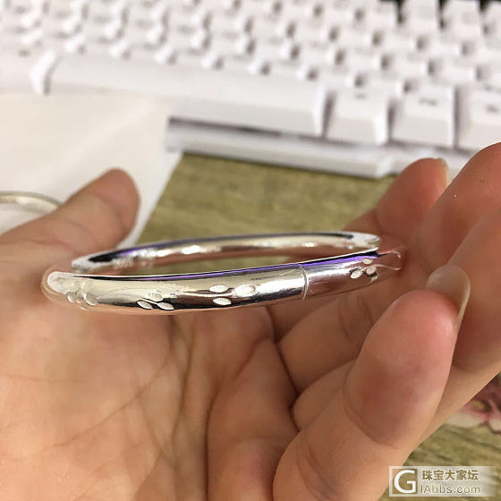 人生第一个银镯，晒晒晒_手镯银