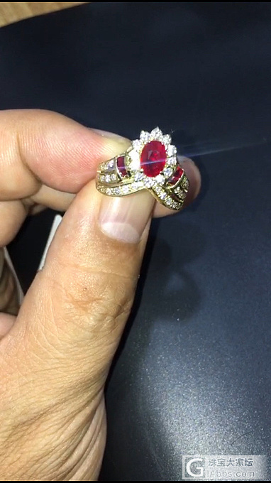 日本中古珠宝天然红宝石戒指_戒指红宝石
