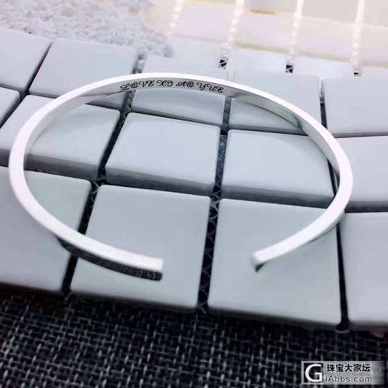 刻字手镯  千足银_银手镯