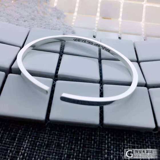 刻字手镯  千足银_银手镯