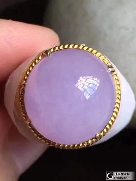 紫罗兰蛋面戒指一枚 大货帮看看这个价值算捡漏吗_蛋面翡翠