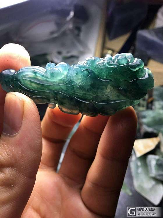 深蓝冰白菜_翡翠