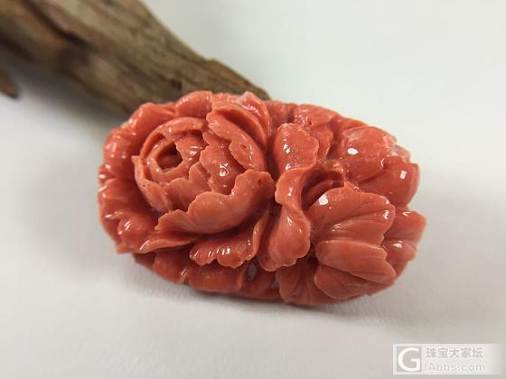 momo牡丹花 吊坠 胸针_花件珊瑚