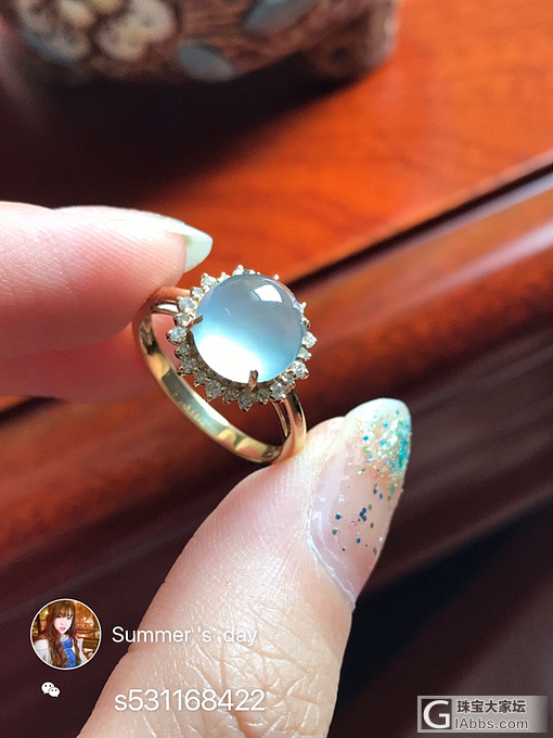 翡翠高冰种天空蓝
蛋面戒指_戒指翡翠