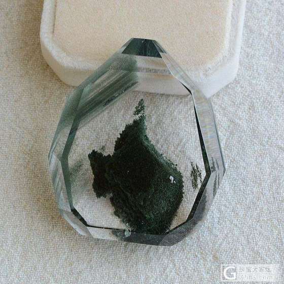 水晶原石吊坠绿幽灵聚宝盆_挂件绿幽灵