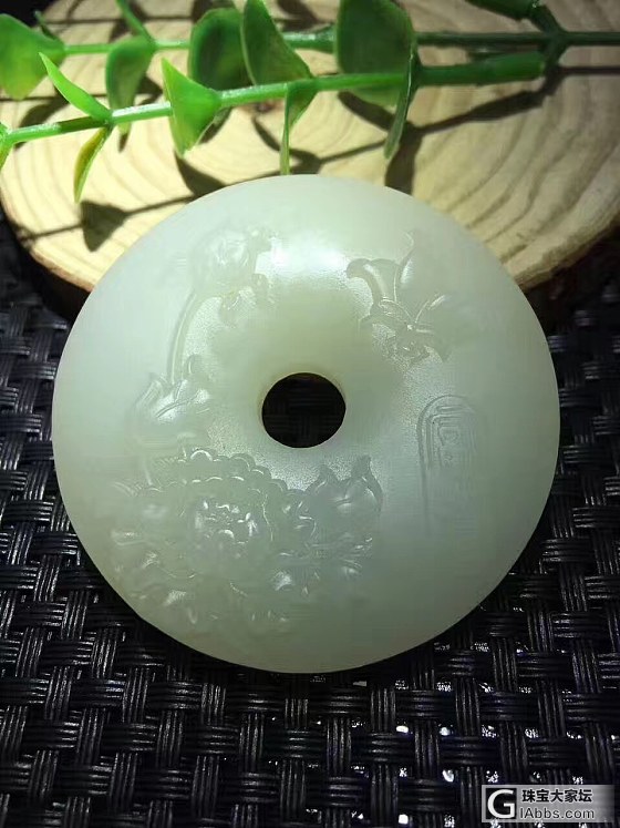 砗磲 极品冰透〖花开富贵〗平安扣圆牌_平安扣砗磲