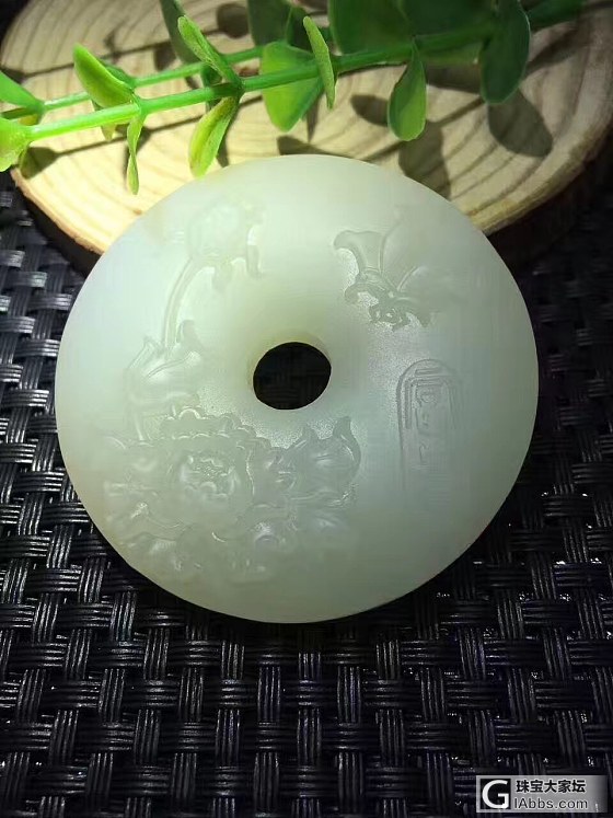砗磲 极品冰透〖花开富贵〗平安扣圆牌_平安扣砗磲