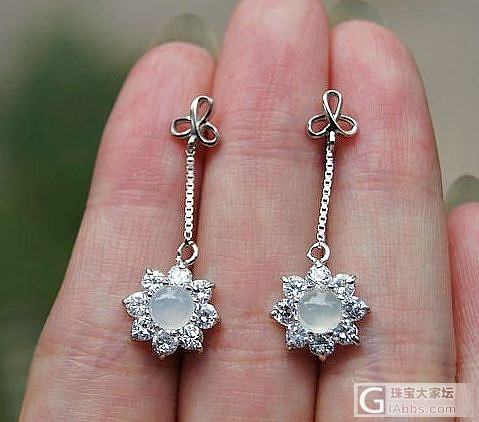 【花好月圆翡翠阁】925银镀白金锆石环镶耳坠、吊坠、戒指_耳坠吊坠戒指翡翠