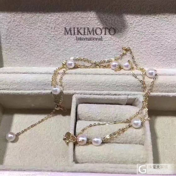 akoya 4-5mm 小钢炮18k金三层手链MIKIMOTO_海水珍珠手链