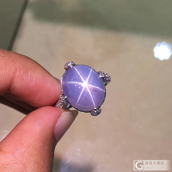 这样的星光蓝宝，大家喜欢吗？_戒指蓝宝石