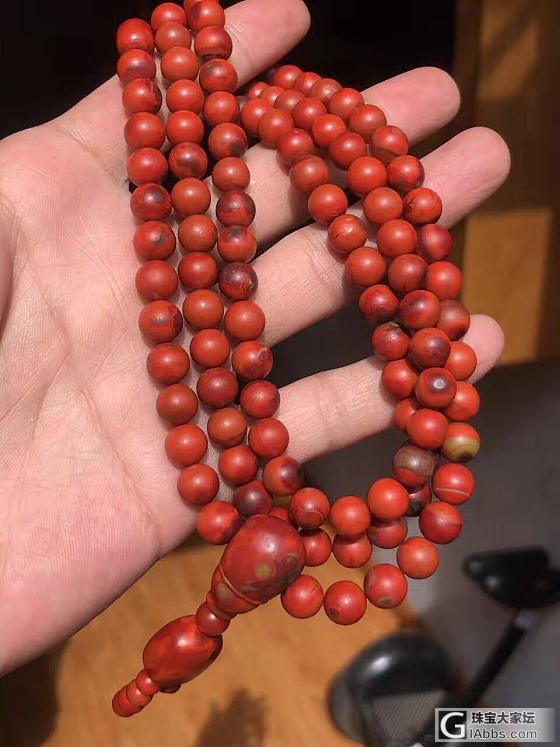晒晒我的包浆串_珠串南红