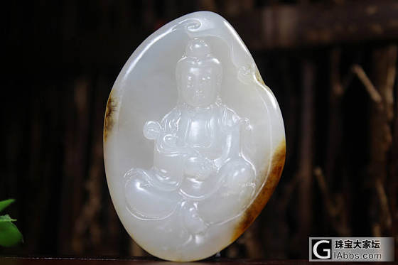 我自己家的宝贝，是不是很别致啊~~_挂件和田玉