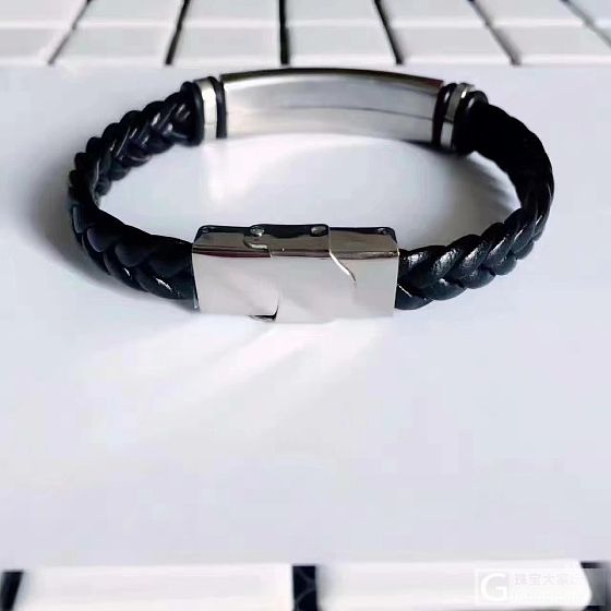 钛钢牛皮手绳_手链
