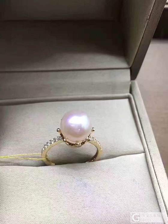 18K金皇冠戒指 8.5-9mm天女级别akoya_珍珠戒指