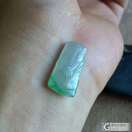 甜美绿竹节_挂件翡翠