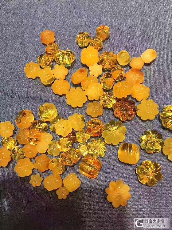 0-3g南瓜珠，样样顶瓜瓜，都是手工雕刻和抛光，均无杂裂，共270多克，可以随便..._琥珀蜜蜡