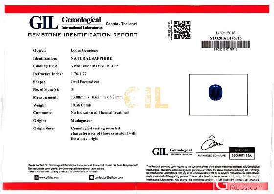 10.36克拉无烧皇家蓝_刻面宝石蓝宝石