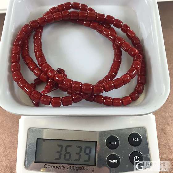 顶级沙丁珊瑚108手钏。直径5.8mm 单挑36克_珠串珊瑚