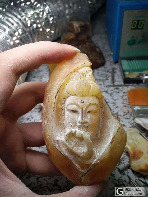 【观音】一叶一菩提，蜕变……_琥珀蜜蜡
