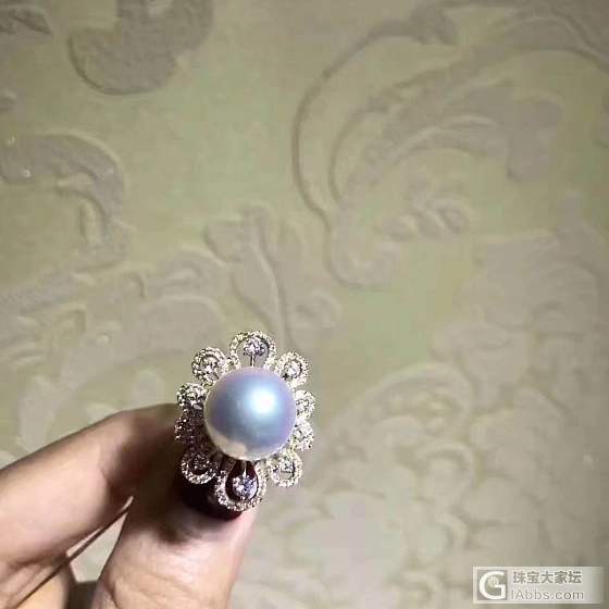澳洲白珠_戒指珍珠