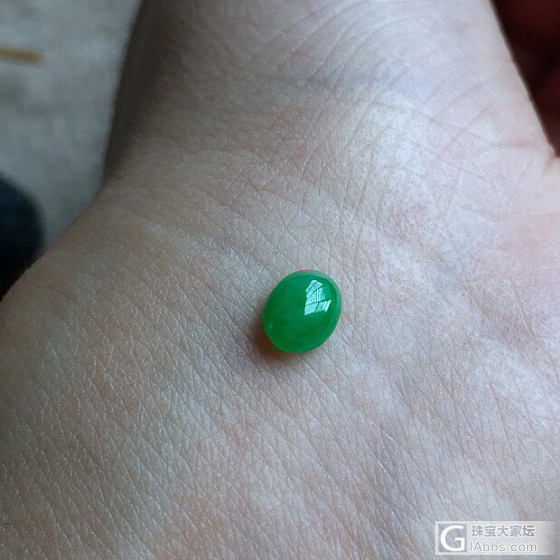 之前一手碎料子，挑一个磨的_蛋面翡翠