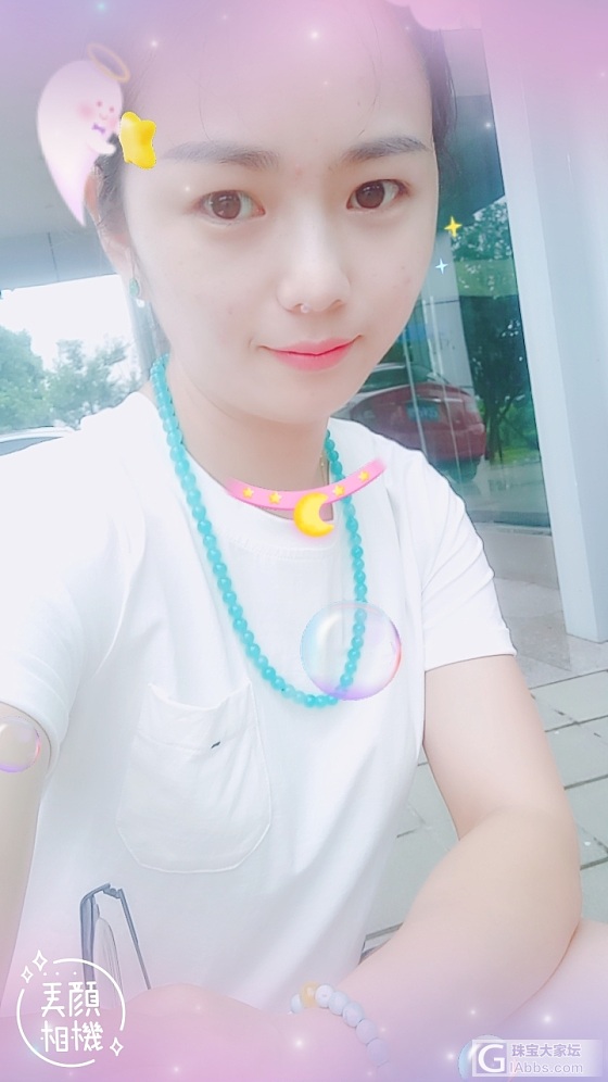 新入手的珠链_项链天河石