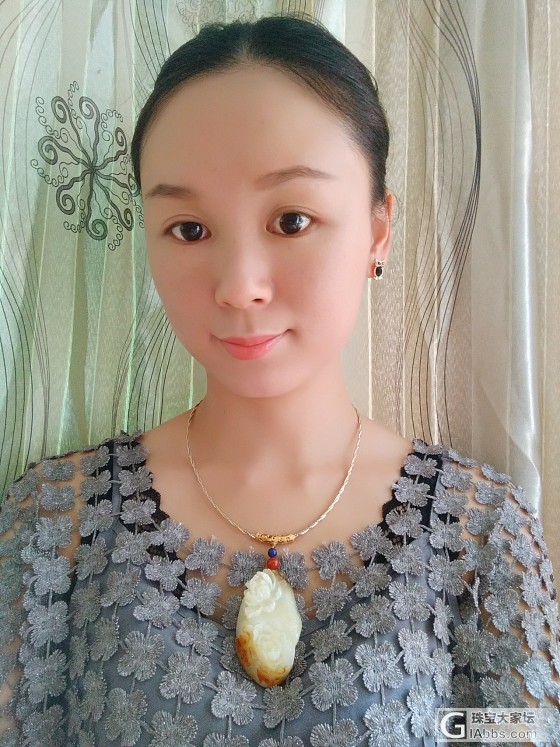 美美的，瓷白蜡.牡丹！_挂件蜜蜡