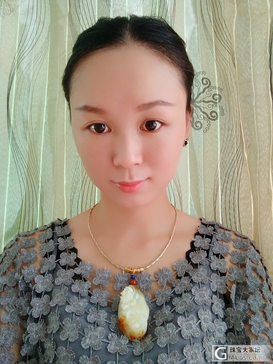 美美的，瓷白蜡.牡丹！_挂件蜜蜡
