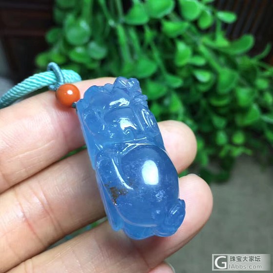 海蓝宝貔貅吊坠_挂件海蓝宝
