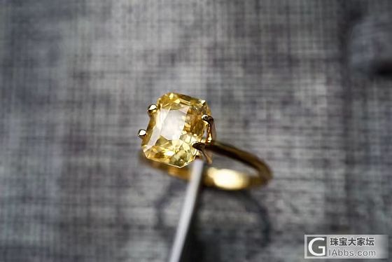 ##中颐和天然无烧黄色蓝宝石##  3.04ct_刻面宝石蓝宝石中颐彩色宝石