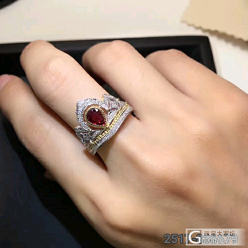 【金属】18K【品名】红宝石戒指【数据】石重:0.62ct  钻石:29.6份 ..._戒指红宝石