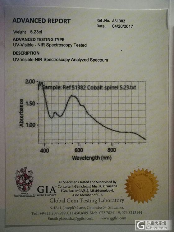 稀有变色钴尖晶石 5克拉 国际证书_尖晶石
