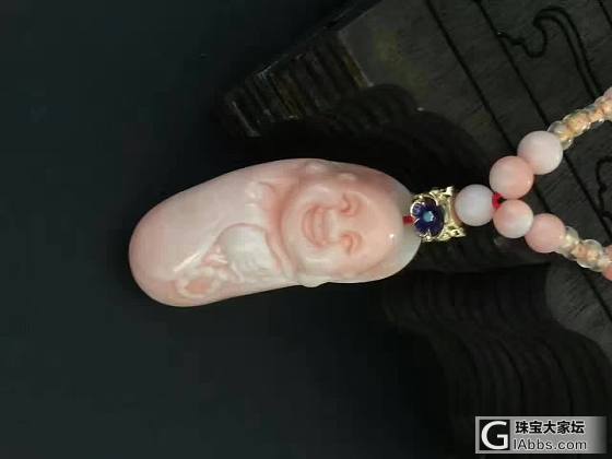 台湾粉珊瑚雕刻件 颜色粉嫩均匀 质感细腻 完美 台湾工艺 小4mm 珊瑚圆珠项链..._挂件珊瑚