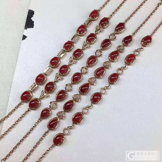 【阿卡】精美手链✨全部18K金钻石镶嵌_手链珊瑚