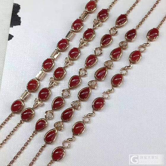 【阿卡】精美手链✨全部18K金钻石镶嵌_手链珊瑚