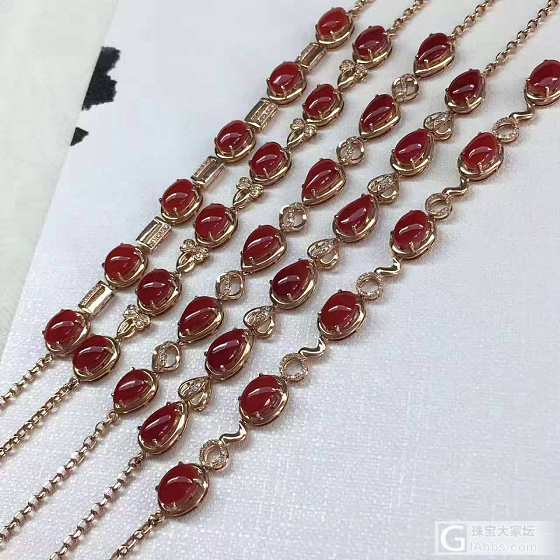 【阿卡】精美手链✨全部18K金钻石镶嵌_手链珊瑚