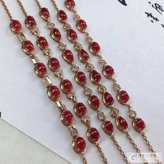【阿卡】精美手链✨全部18K金钻石镶嵌_手链珊瑚