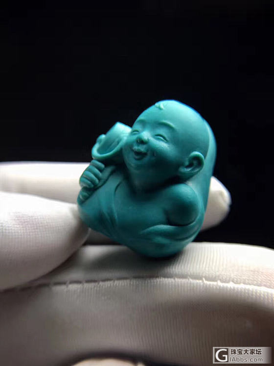 童趣，你就说萌不萌？！！_挂件松石