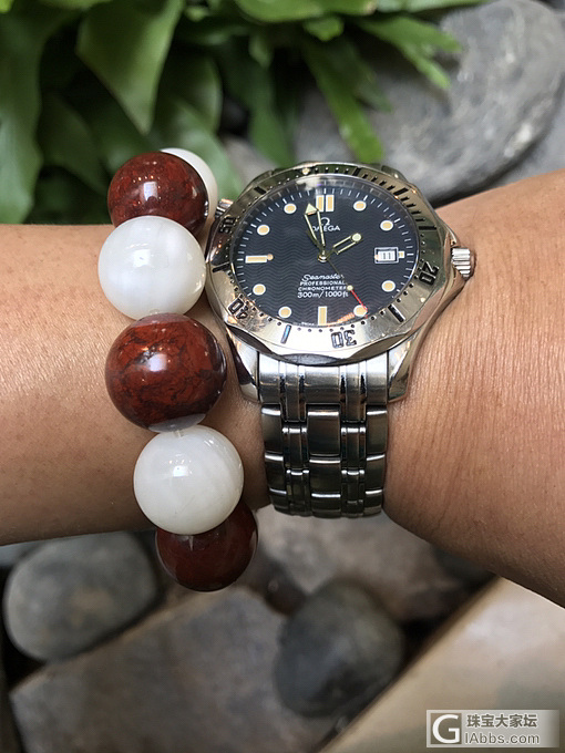 錶，砗磲貝珠、陨石珠組合，個性獨特_珠串欧米茄砗磲陨石